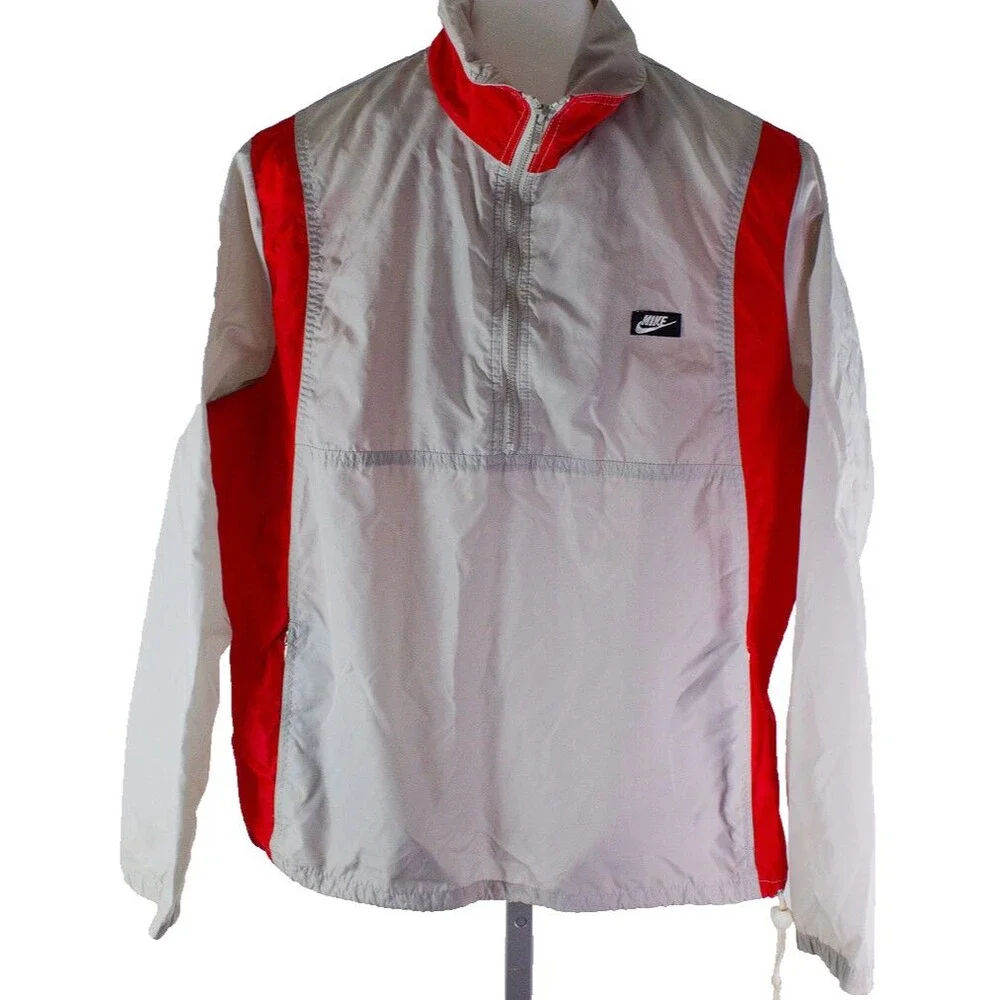 Nike Gray Tag Vintage Windbreaker Youth Size Large Color Block
